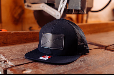 Woodchop Leather Patch Trucker