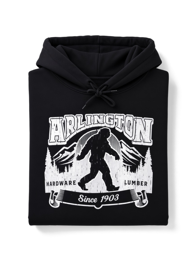 The OSO Hoodie - folded flat lay on white