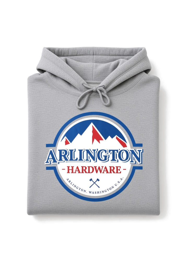 The Shotgunner Hoodie - folded flat lay on white
