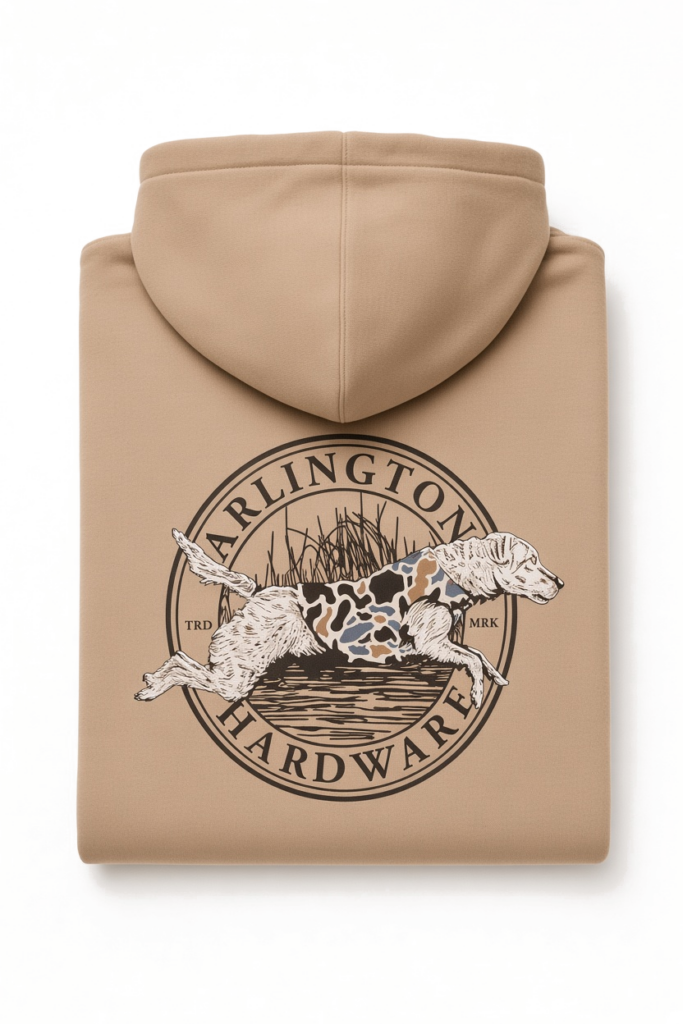 The Marshland Hoodie - folded flat lay on white